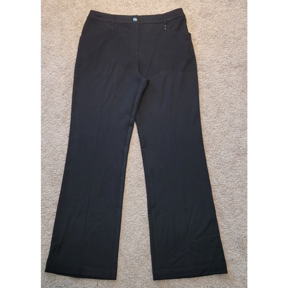 VTG St John Sport Black Trousers Sz 8 Luxe Designer Y2K